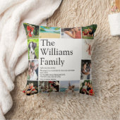 ファミリ名定義フォトコラージュおもしろい クッション (ブランケット)