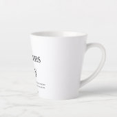 ファミリ名定義白黒おもしろい モダン カフェラテマグ (右)