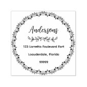 ファミリ名差出人住所ゴム印 セルフインキングスタンプ (デザイン)