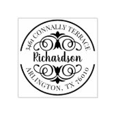 ファミリ名差出人住所スエレガントクリプト ラバースタンプ (インプリント)