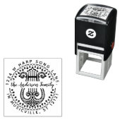 ファミリ名差出人住所 |ハープエレガント華美ー セルフインキングスタンプ (インサイチュ)