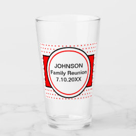 ファミリ名懇親会赤水玉模様 タンブラーグラス