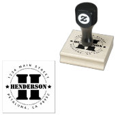 ファミリ名文字の作成差出人住所 ラバースタンプ (押印)