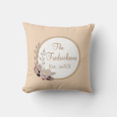 ファミリ名水色フローラ装飾用クッション クッション (正面)