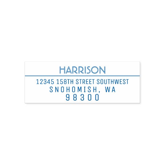 ファミリ名独自の差出人住所4行を作成 セルフインキングスタンプ (デザイン)