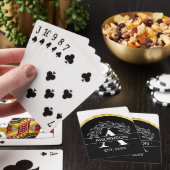 ファミリ名白黒フローラ モノグラムの トランプ (インサイチュ)