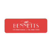 ファミリ名編集可能カラーホリデイ住所 シール (正面)