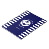 ファミリ名航海のいかり青ストライプ色 ノートブック (左側)