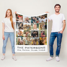 ファミリ名16 Photo Collage モダン Black