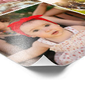 ファミリ名8フォトコラージュ白モダンエレガント色 フォトプリント            (角)