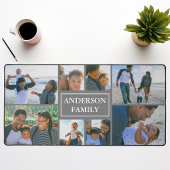 ファミリ名8フォトコラージンググレー デスクマット