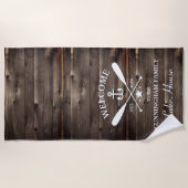 ファミリ名 |オールといかりカスタム ビーチタオル (正面)