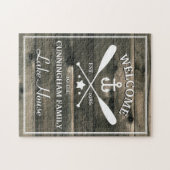 ファミリ名 |オールといかり パーソナライズされた ジグソーパズル (横)