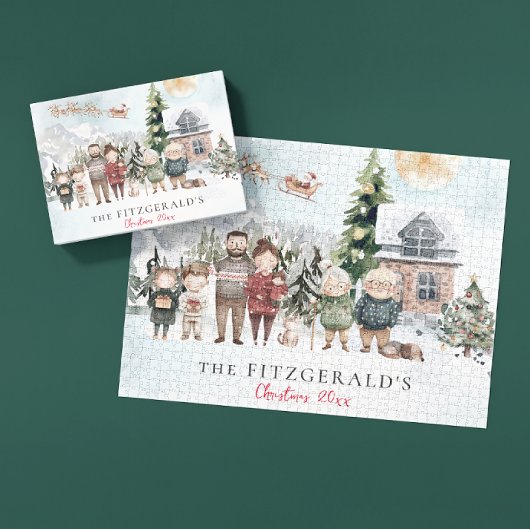 ファミリ名 | キュートファミリーポートレート ジグソーパズル