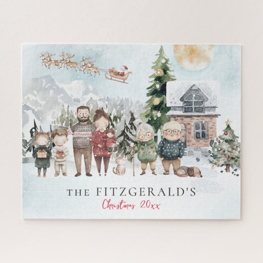 ファミリ名 | キュートファミリーポートレート ジグソーパズル (横)