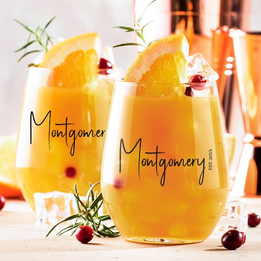 ファミリ名 ステムなしワイングラス