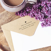 ファミリ名、ハートおよび差出人住所カスタム ラバースタンプ