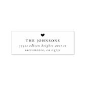 ファミリ名、ハートおよび差出人住所カスタム ラバースタンプ (インプリント)