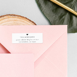 ファミリ名、ハートおよび差出人住所カスタム ラベル