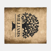 ファミリ名 フリースブランケット (正面(横))