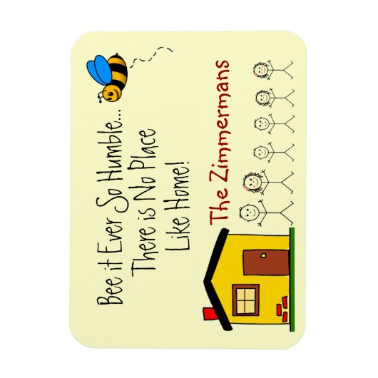 ファミリ名 – ホームのような場所なし マグネット (縦)