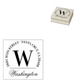 ファミリ名 |モノグラカスタムム差出人住所 ラバースタンプ (押印)