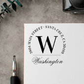 ファミリ名 |モノグラカスタムム差出人住所 ラバースタンプ