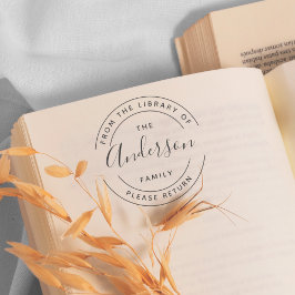 ファミリ名 |ラウンドライブラリブックの作成 セルフインキングスタンプ