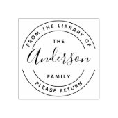 ファミリ名 |ラウンドライブラリブックの作成 ラバースタンプ (インプリント)