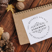 ファミリ名 |レッドフローリッシュラウンド差出人住所 セルフインキングスタンプ