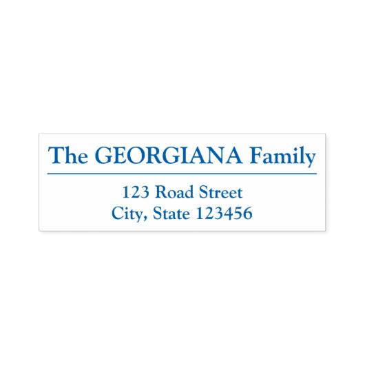 ファミリ名+住所+区切り記号 セルフインキングスタンプ (デザイン)