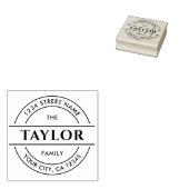 ファミリ名 |独自のラウンド差出人住所の作成 ラバースタンプ (押印)