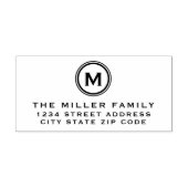 ファミリ名 |独自の差出人住所ラベル ラバースタンプ (インプリント)