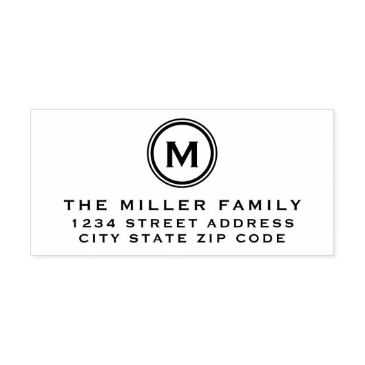 ファミリ名 |独自の差出人住所ラベル ラバースタンプ (インプリント)