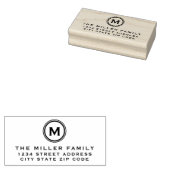 ファミリ名 |独自の差出人住所ラベル ラバースタンプ (押印)