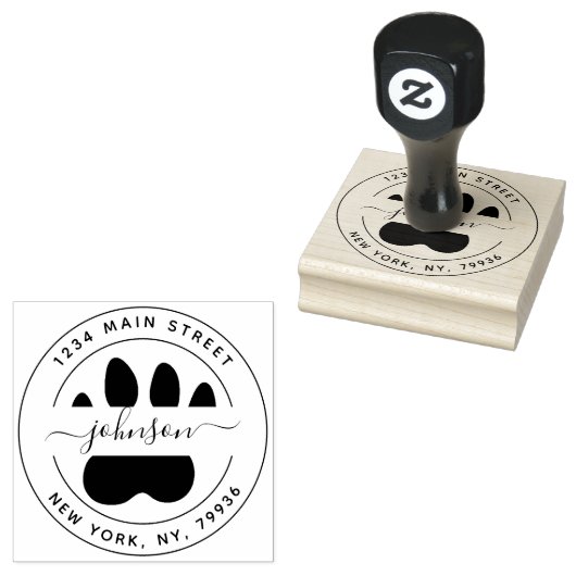 ファミリ名、独自の手を作成する差出人住所 ラバースタンプ (押印)