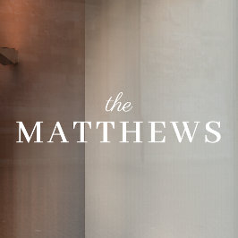 ファミリ名 |玄関ドア白(透明) ウィンドウサイン