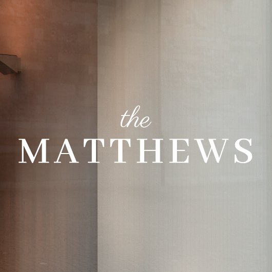 ファミリ名 |玄関ドア白（透明） ウィンドウサイン