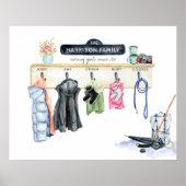 ファミリ名 | Mudroomパーソナライズされたキープサケプリント ポスター (正面)