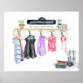 ファミリ名 | Mudroomパーソナライズされたキープサケプリント ポスター (正面)