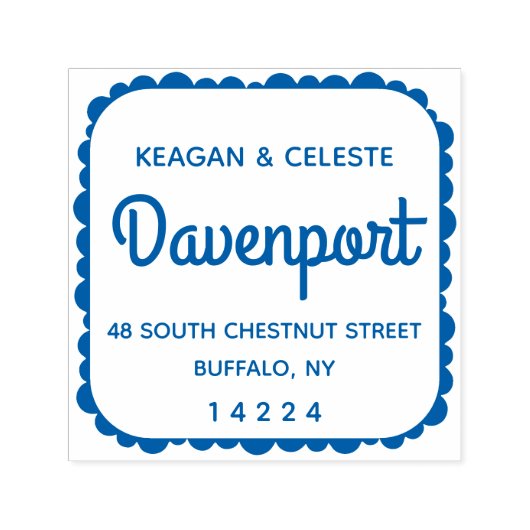 ファミリ名Create Your Own Square差出人住所 セルフインキングスタンプ (デザイン)