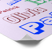 ファミリ名Dazzling Word Cloud ポスター (角)