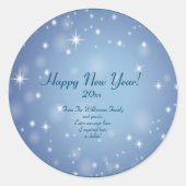 ファミリ団体や組織名を追加Happy New Year 20xx ラウンドシール (正面)