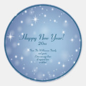 ファミリ団体や組織名を追加Happy New Year 20xx ラウンドシール (正面)