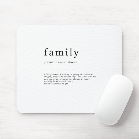 ファミリ定義辞書アートプリント引用文 マウスパッド (マウス)