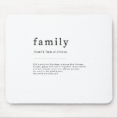 ファミリ定義辞書アートプリント引用文 マウスパッド (正面)