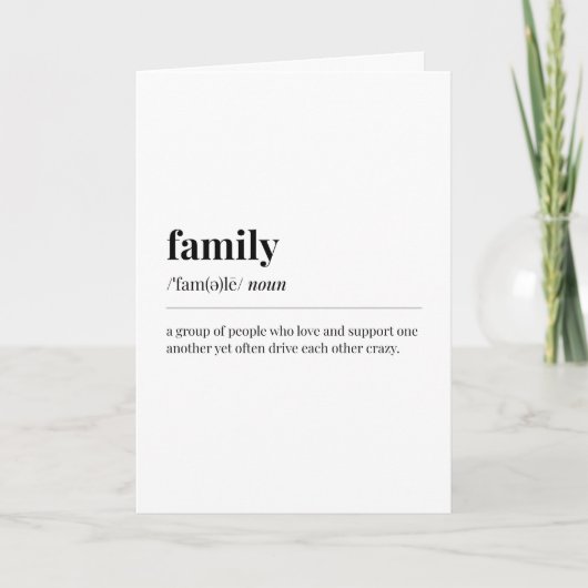 ファミリ定義 カード (正面)