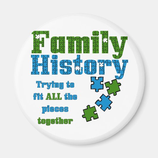 ファミリ履歴パズル マグネット (正面)