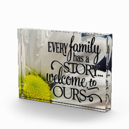 ファミリ引用文とデイジー フォトブロック