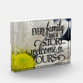 ファミリ引用文とデイジー フォトブロック (左)